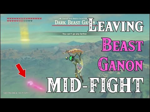 Leaving Beast Ganon MID-FIGHT! ..too epic for the internet to watch.. in Zelda Breath of the Wild