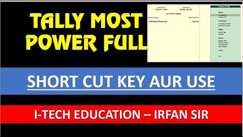 Tally most important short cut key and use #sorts #excel #computer #sorts #class