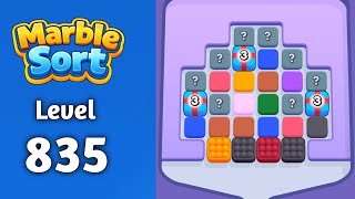 Marble sort Level 835 solution gameplay 