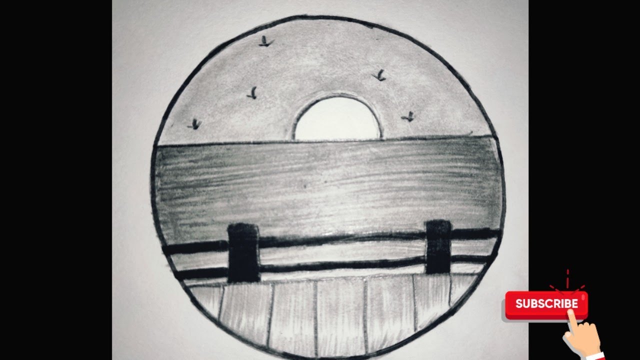 How to draw a beautiful circle drawing pencil sketch/easy drawing/step ...