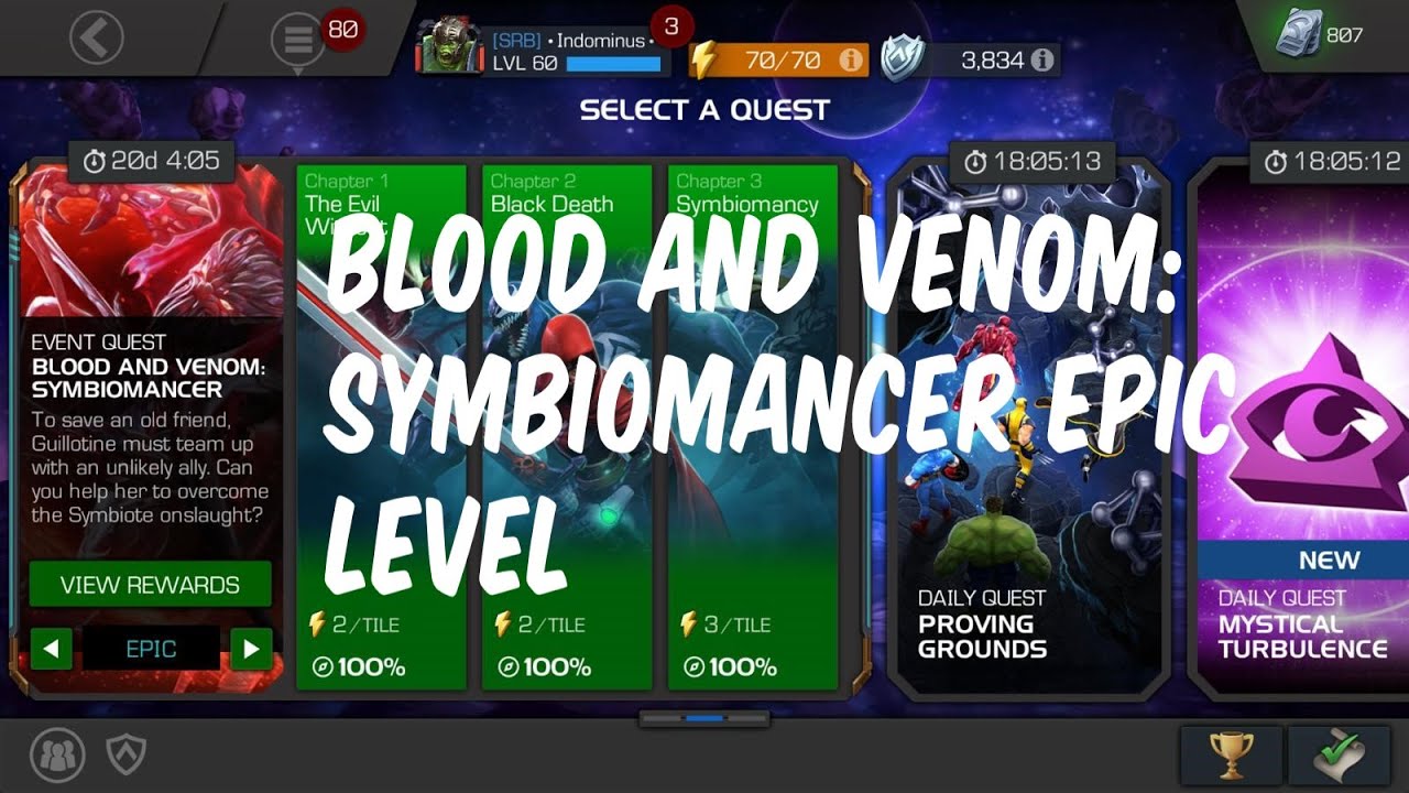 Blood and Venom: Symbiomancer Epic level