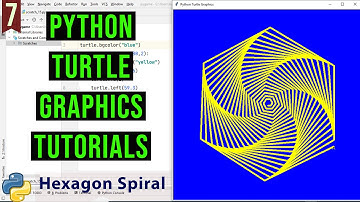 Hexagon Spiral with Python Turtle | Python Turtle Graphics Tutorial#7| Draw designs in Python Turtle