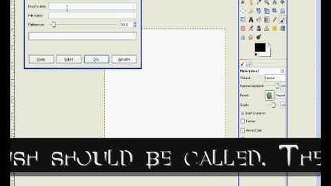 GIMP - How to make your own brush!