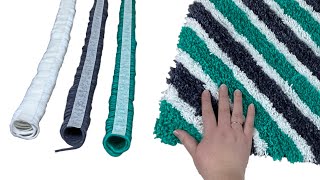 LET'S MAKE A GORGEOUS CARPET FROM OLD JEANS AND YARNS! VERY SIMPLE AND RELIABLE WAY!