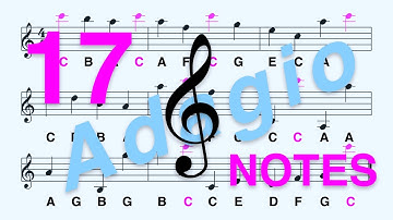 G Clef (Treble Clef): Learn to Read the C Note in Less Than 2 Minutes - Adagio, 17 Notes