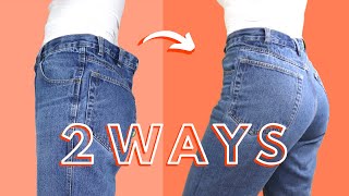 How to take in Jeans at the Waist - 2 WAYS| LYDIA NAOMI