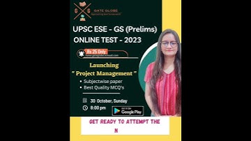 Project Management || Test Series Launch || UPSC ESE - GS 2022/23