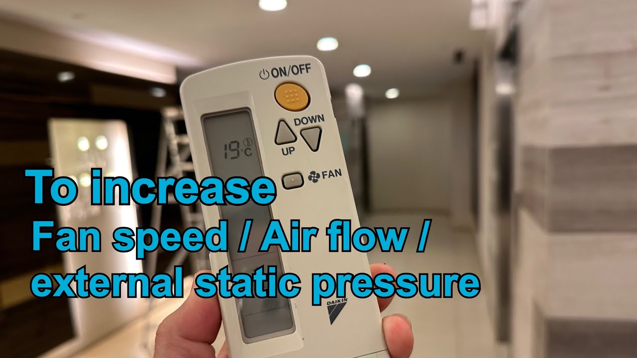 How to increase air flow using wireless control Daikin VRV 4