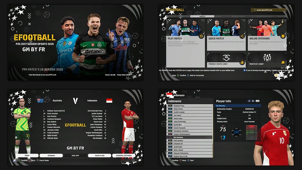 PES 2017 | Dark Style Gembox Patch Graphic Menu 2025 by FR - YouTube