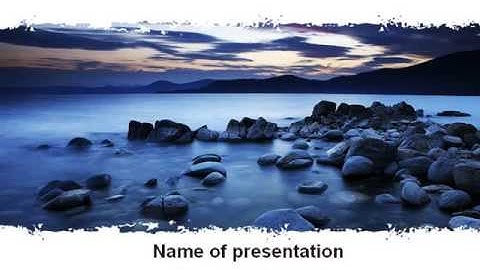 Calm Evening Shore PowerPoint Template by PoweredTemplate.com