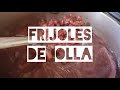 Preparando frijolitos negros en olla exprés