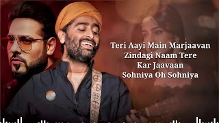 Video thumbnail of "teri aayi main mar jawan (Lyrical Video) Arijit Singh Ft. Badshah | new hindi love song 2024"