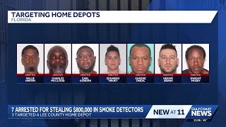 Seven men arrested in Florida in connection to smoke detector theft ring targeting Home Depot