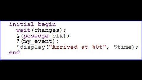 Verilog Tutorial 7 -- always @ event wait