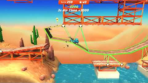Bridge Constructor: Stunts Walkthrough Level 2-5 (Bolt)