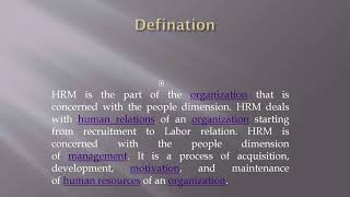 HRM Presentation
