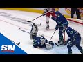 Thatcher Demko Stretches Out To Make Desperation Save With Skate Blade, All Without Blocker