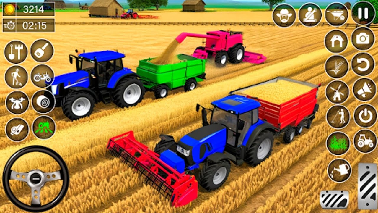 Real Tractor Farming Simulator 2024 - Harvester Tractor Driving- Android gameplay part -2 