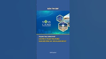 THANH TRA CHÍNH PHỦ CHUYỂN VI PHẠM TRÁI PHIẾU SANG BỘ CÔNG AN - NOVALAND NÓI GÌ?