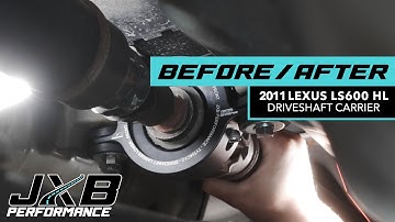Lexus LS 600h L Driveshaft Flex Before/After Installing JXB Performance Driveshaft Carrier