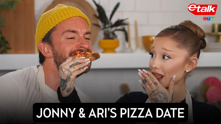Jonathan Bailey and Ariana Grande make their own pizzas