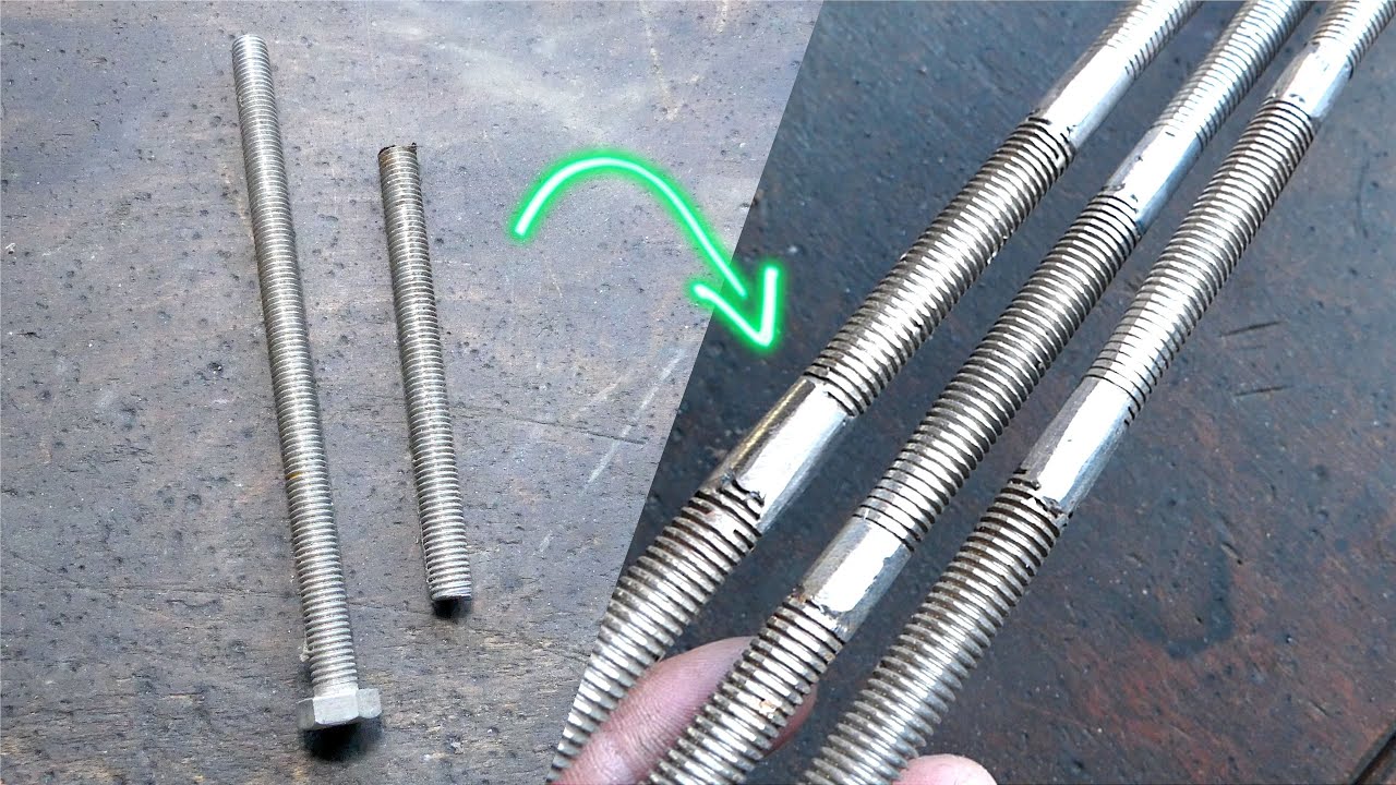 How to weld stainless steel bolts together, straight as an arrow