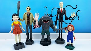 Selection: Scary Figures from movies and TV shows with their own history. Plasticine toys💥ModelingOK