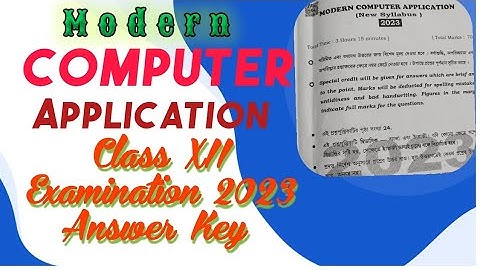 ll Computer applications Class 12 Answer keys ll XII Computer Application Questions Solve 2023 ll