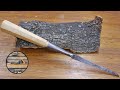 Making an octagonal chisel handle from pear wood with hand tools  chisel restoration