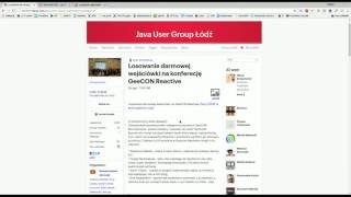 Losowanie wejściówki na GeeCON Reactive