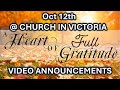 Oct 12 - Video Announcements