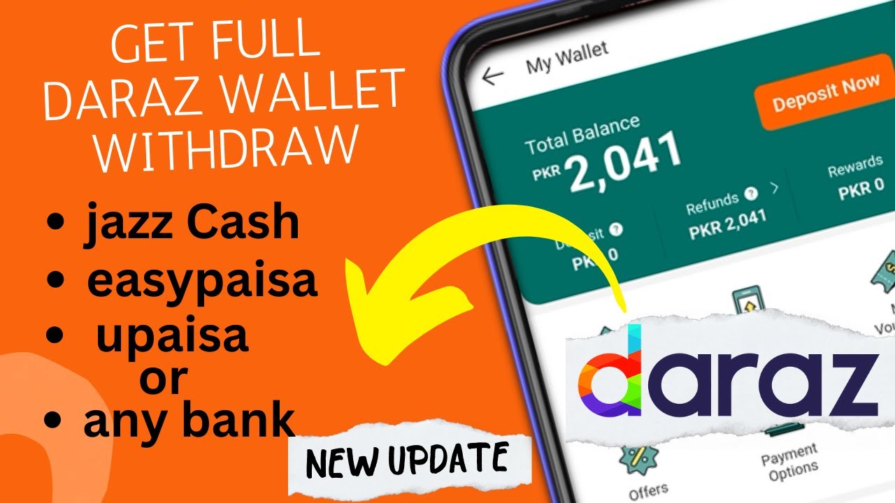 how to withdraw full amount from daraz wallet 2023,how to withdraw