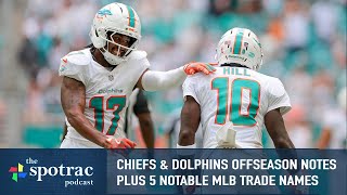 Chiefs & Dolphins Offseason Thoughts, & 5 MLB Trade Names