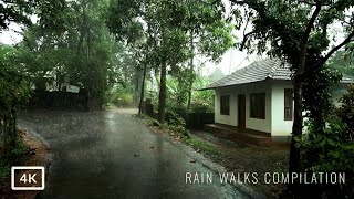 4 Hours of Our Rain Walks Compilation | Relaxing ASMR sounds of rain on umbrella for sleep and study screenshot 5