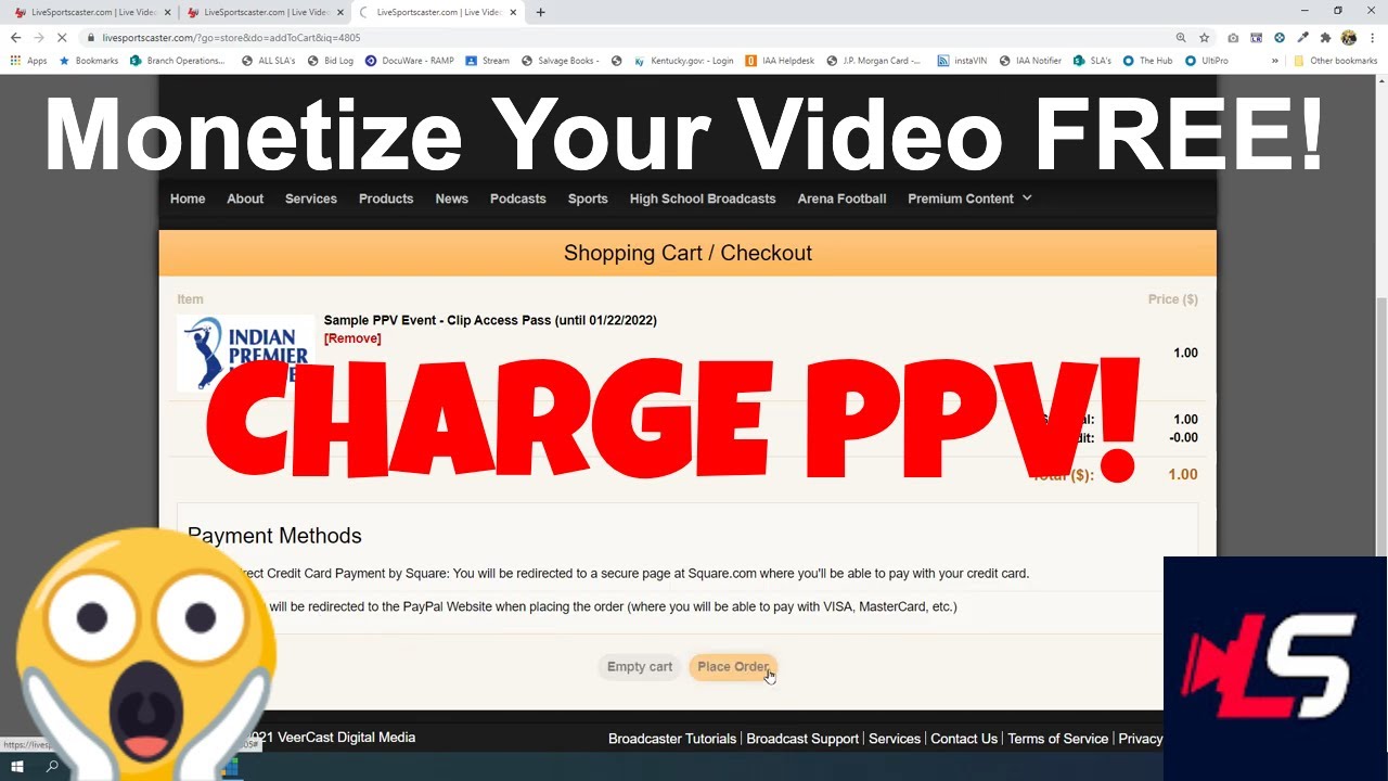 How To Charge For Your Own LIVE Pay Per View PPV Sports Events FREE!