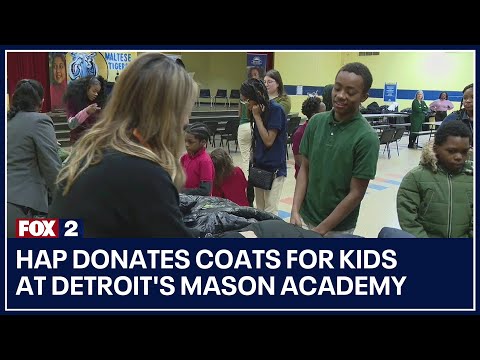 HAP donates coats for kids at Detroit's Mason Academy