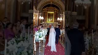 Bride's entrance to Church. Aisle walk. istanbul weddings