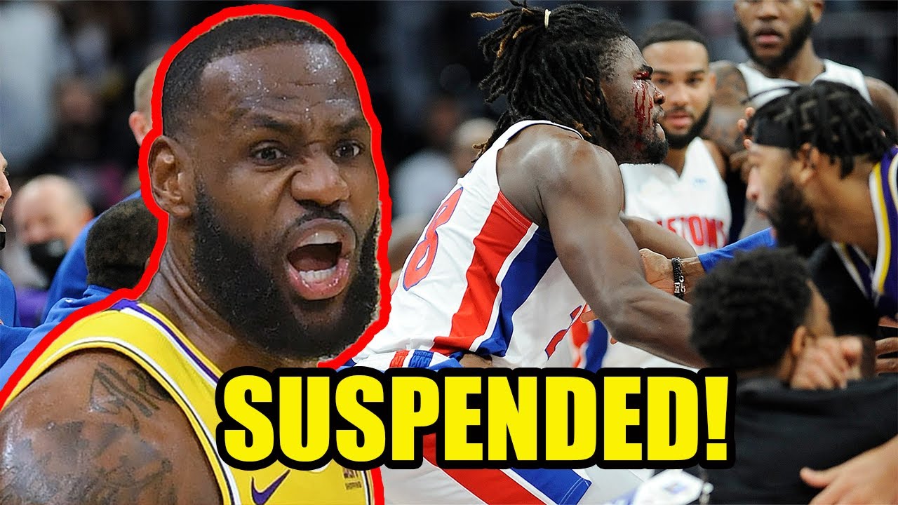 NBA suspends LeBron James one game, Isaiah Stewart two games ...