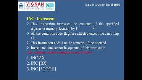 MPMC-Instruction Set of 8086(Arithmetic Instructions)