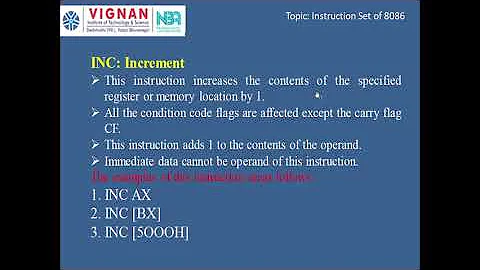 MPMC-Instruction Set of 8086(Arithmetic Instructions)