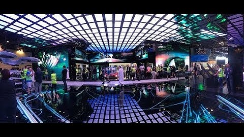 Absen 3D Robotic LED Wall on Etisalat Booth at Dubai GITEX 2018