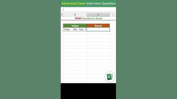 TRIM function in excel | TRIM formula in excel | excel interview questions excel tips & tricks