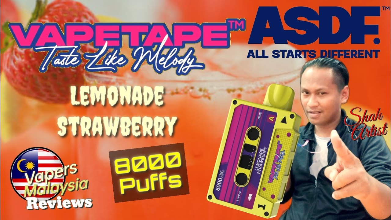 Shah Artist - Vape Tape Lemonade Strawberry 8000 Puffs