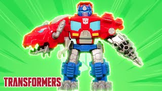 Optimus Prime Transformation de dinosaure! | Stop Motion | Transformateurs enfants