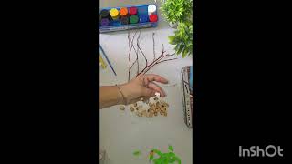 Diy beautiful tree with pista shell flower🌺🌹💗##beautiful ##craft ##diy ##cute