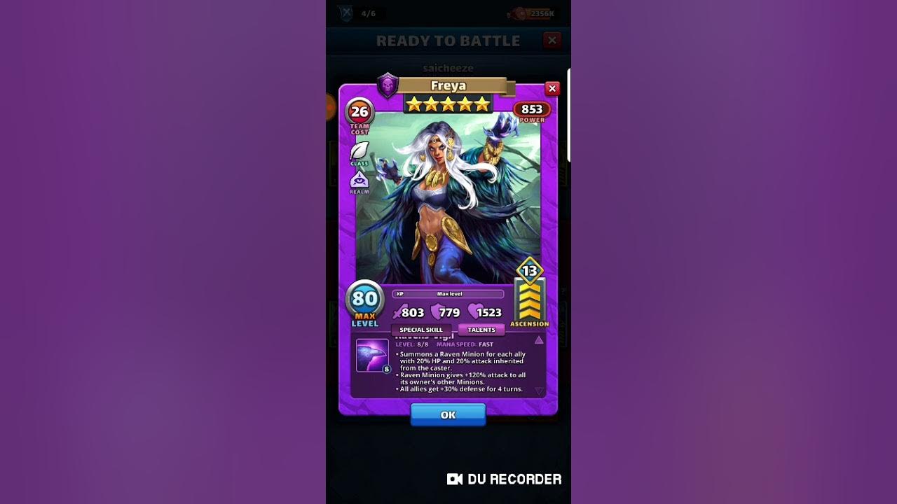 Empires and Puzzles. Freya Tank, 1st encounter f2p. YouTube