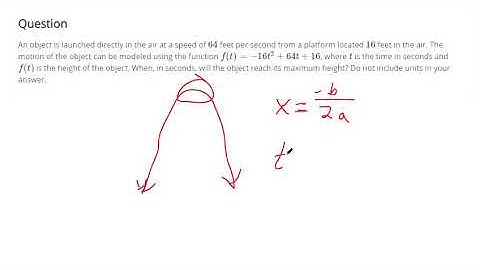 Use a quadratic function to model projectile motion