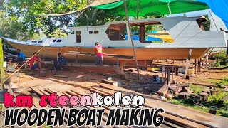 WOOD BOAT MAKING || KM. STEENKOLEN FISHING ADVENTURE