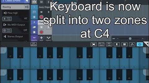 Cubasis split midi keyboard into zones with MidiFlow