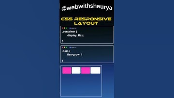 Responsive layout html css| WebWithShaurya
